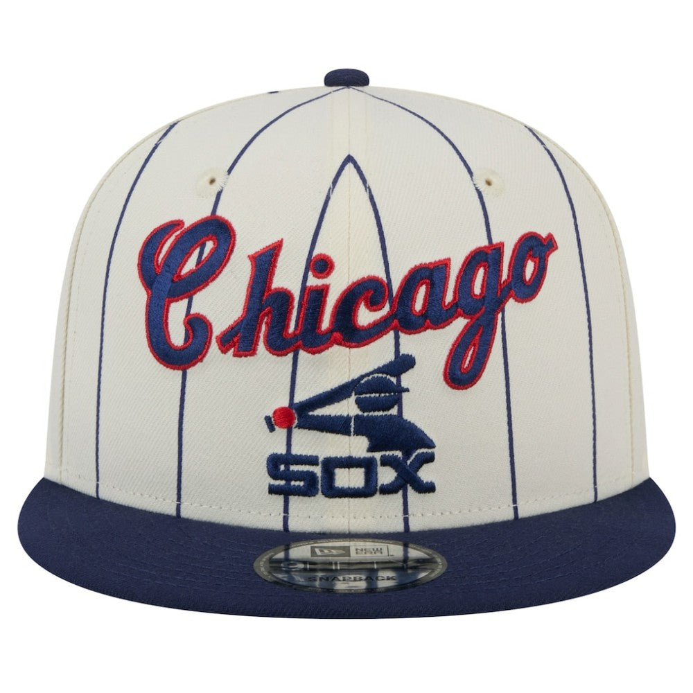 Chicago White Sox Jersey Pinstripe 9FIFTY Snapback Hat Cream | New Era