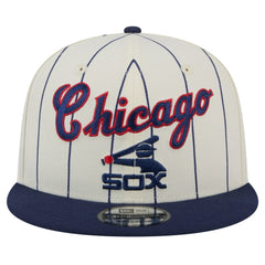 Chicago White Sox Jersey Pinstripe 9FIFTY Snapback Hat Cream | New Era