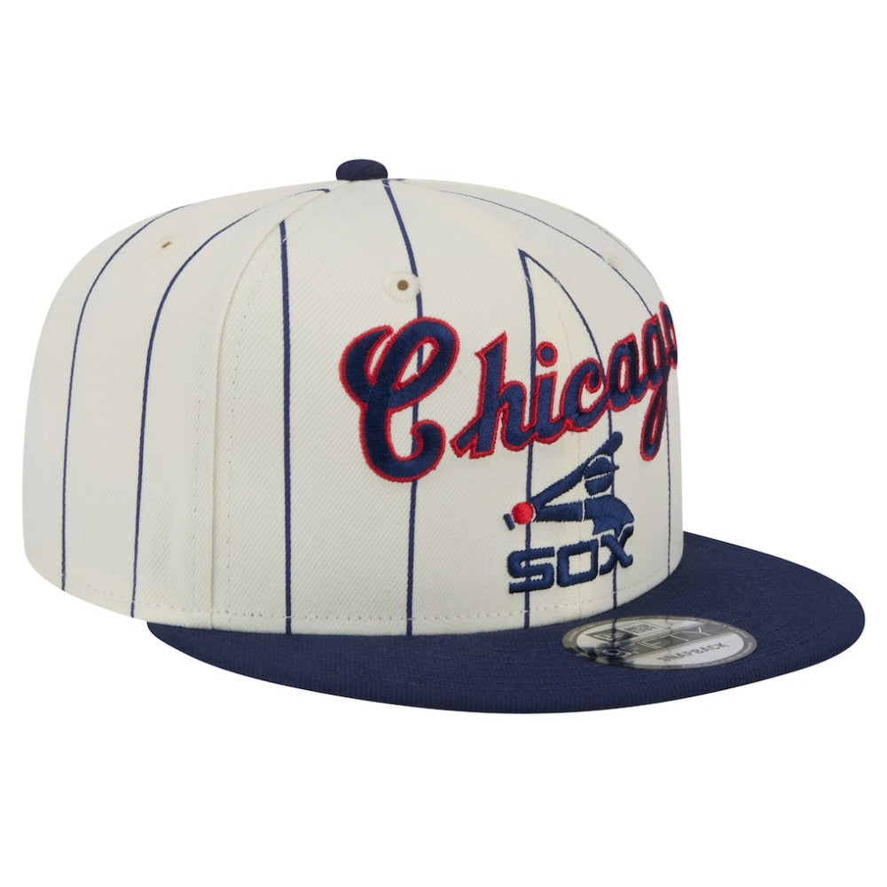 Chicago White Sox Jersey Pinstripe 9FIFTY Snapback Hat Cream | New Era