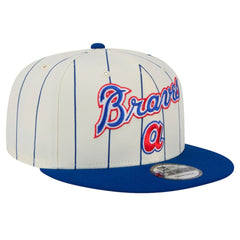 Atlanta Braves Jersey Pinstripe 9FIFTY Snapback Hat White | New Era
