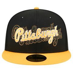 Pittsburgh Pirates Shadow Stitch 59FIFTY Fitted Hat Black | New Era