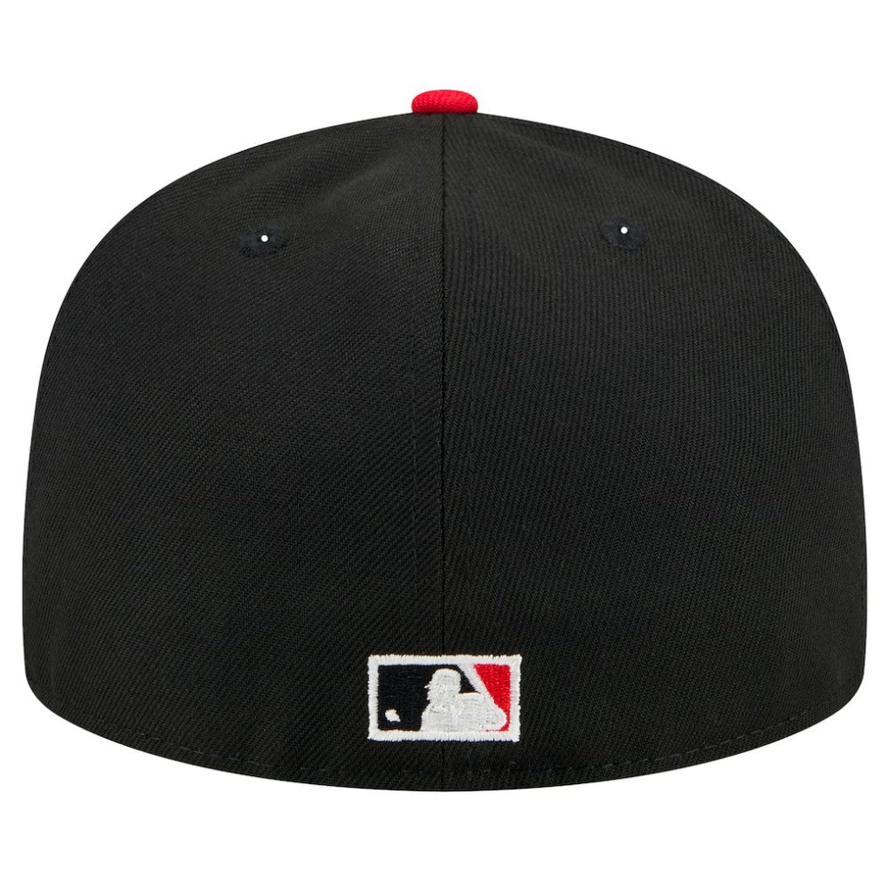 Atlanta Braves Shadow Stitch 59FIFTY Fitted Hat Black | New Era