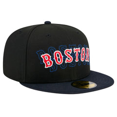 Boston Red Sox Shadow Stitch 59FIFTY Fitted Hat Black | New Era
