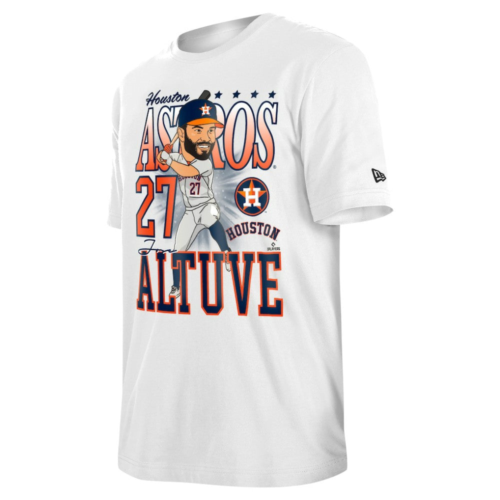 Jose Altuve Houston Astros Caricature T-Shirt White | New Era