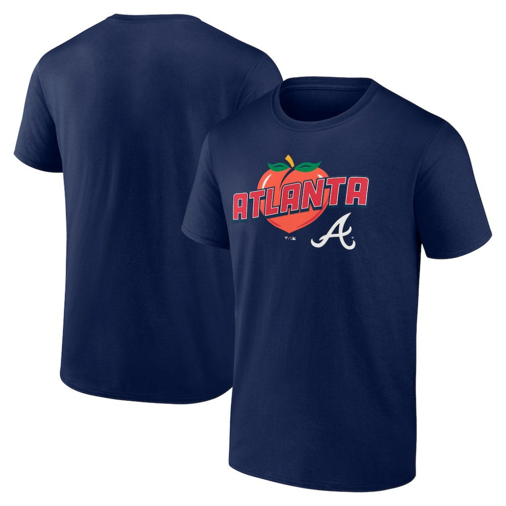 Atlanta Braves Peach T-Shirt Navy