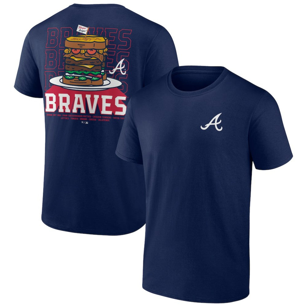 Atlanta Braves Blooper Burger T-Shirt Navy
