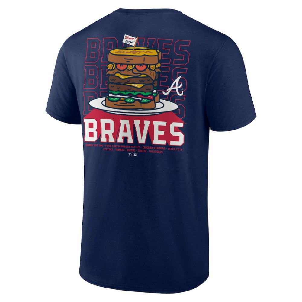 Atlanta Braves Blooper Burger T-Shirt Navy