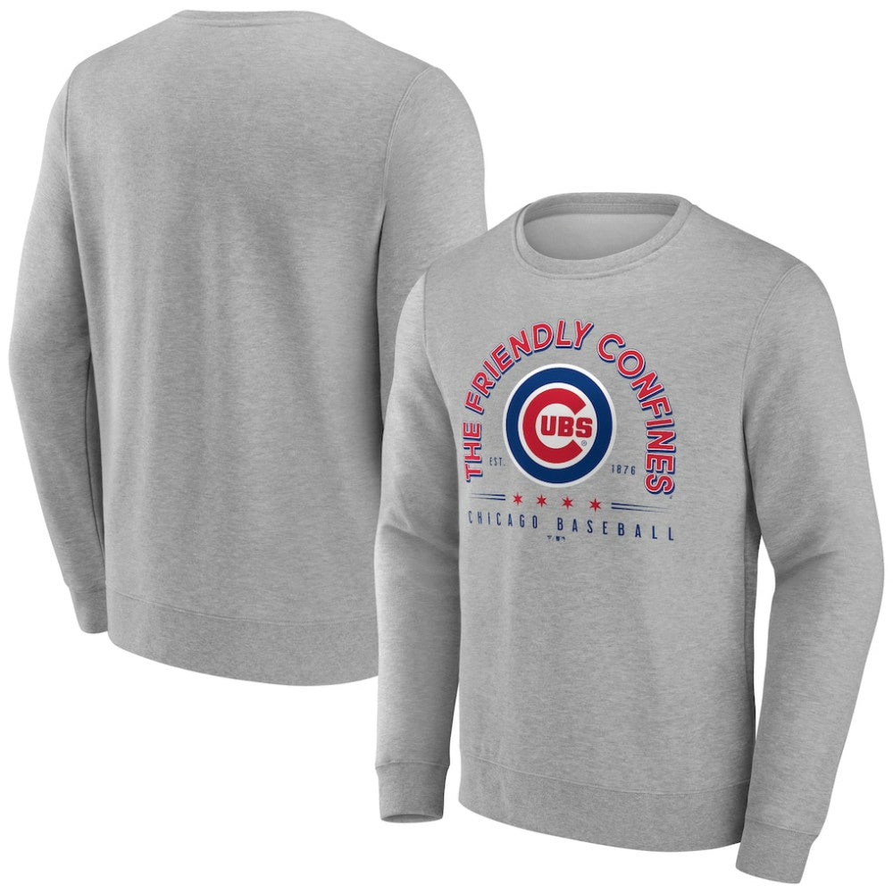 Chicago Cubs Friendly Confines Pullover Sweatshirt Gray