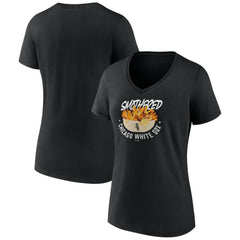 Chicago White Sox Women's Smothered Fries V-Neck T-Shirt Black