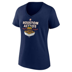 Houston Astros Women's Prime Rib Sandwich V-Neck T-Shirt Navy
