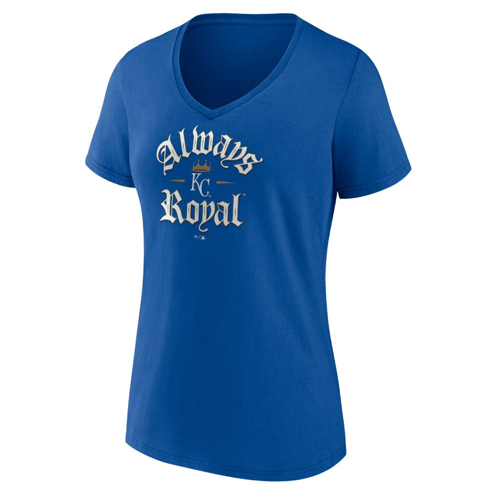 Kansas City Royals Women's Always Royal V-Neck T-Shirt Royal