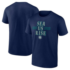 Seattle Mariners Sea Us Rise T-Shirt Navy