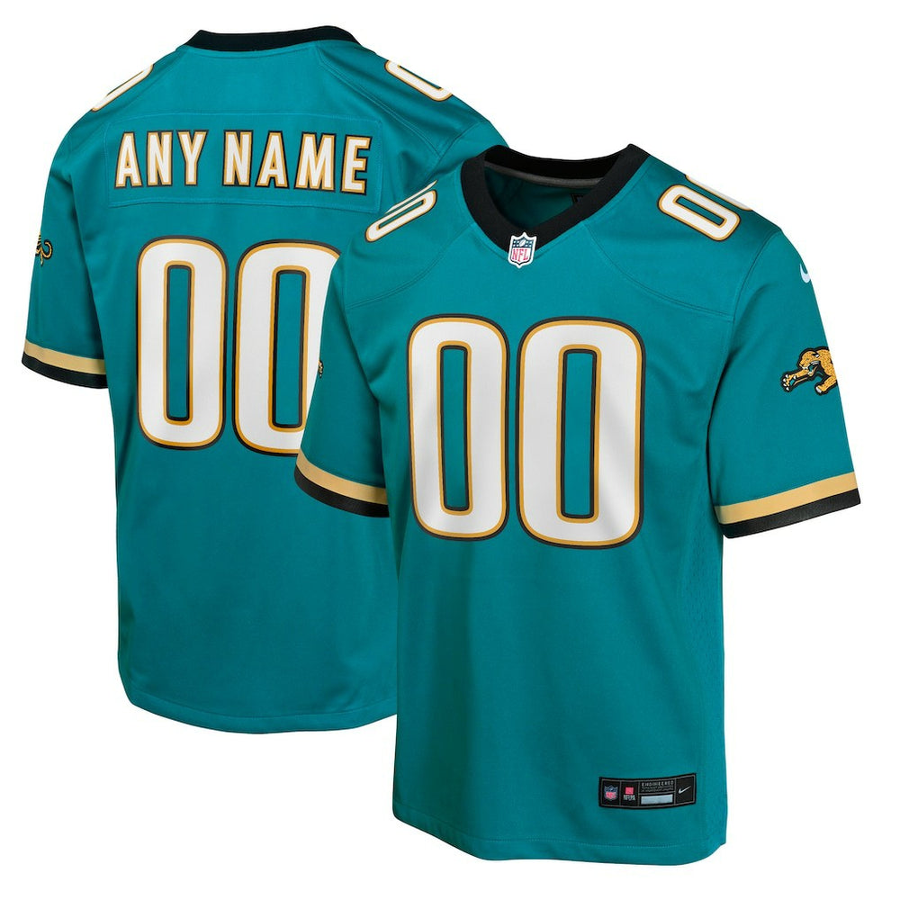 Jacksonville Jaguars Youth Prowler Throwback Custom Game Jersey - Teal