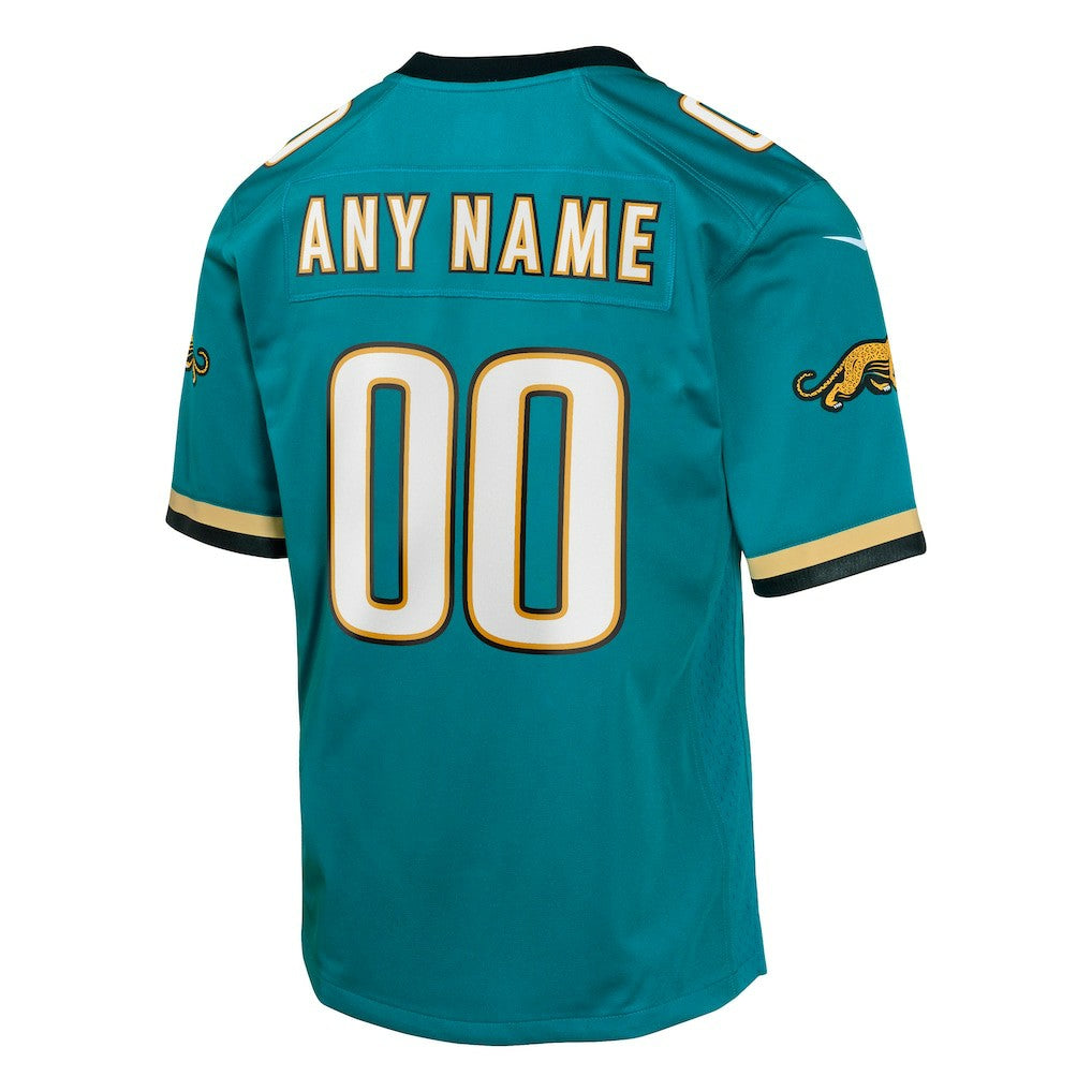 Jacksonville Jaguars Youth Prowler Throwback Custom Game Jersey - Teal