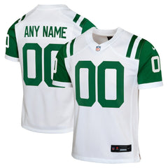 New York Jets Youth Classic Alternate Custom Replica Jersey - White