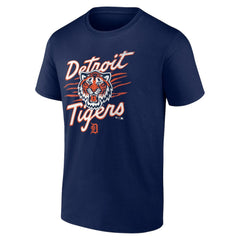 Detroit Tigers Tiger Illustration T-Shirt Navy