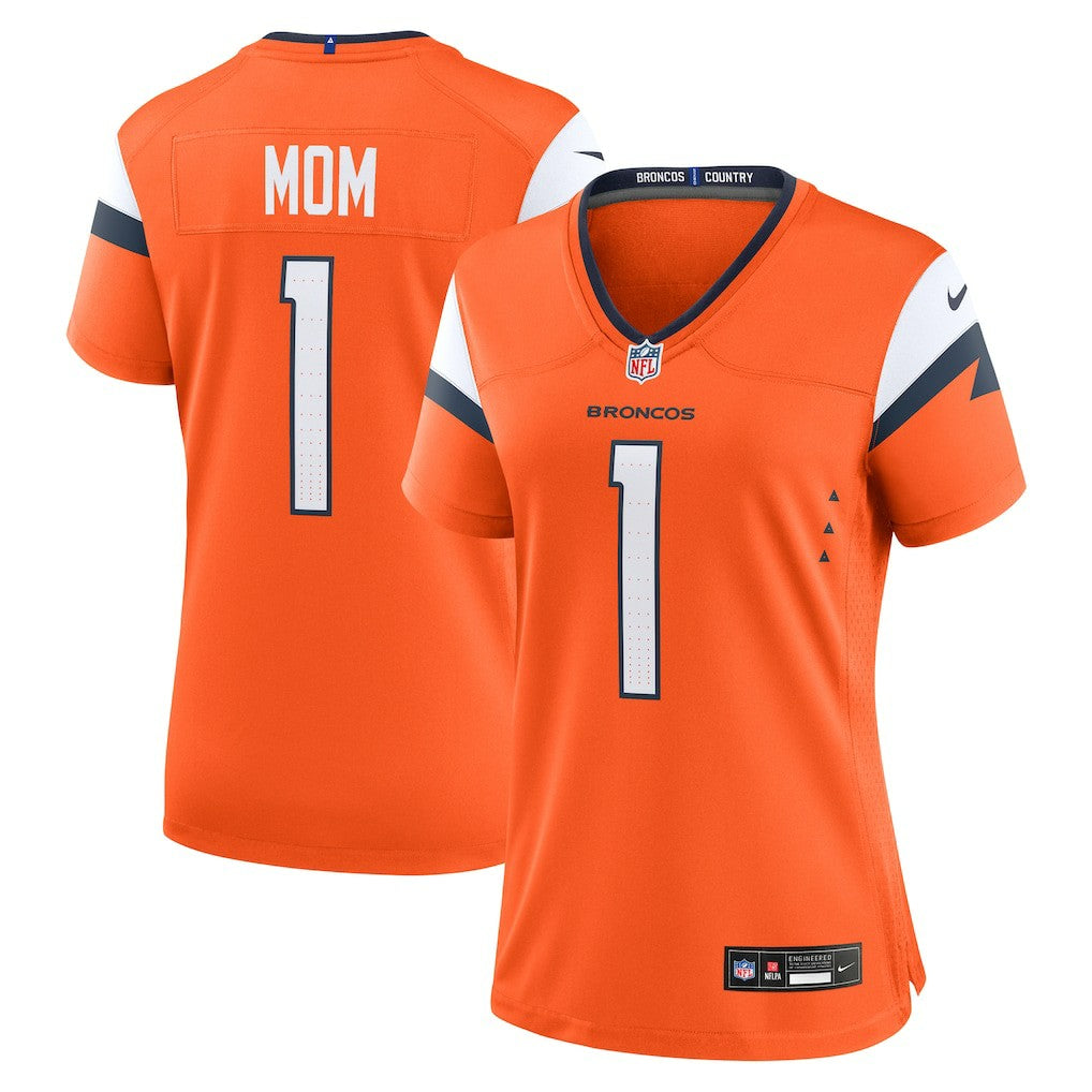 Denver Broncos Women's #1 Mom Game Jersey - Orange