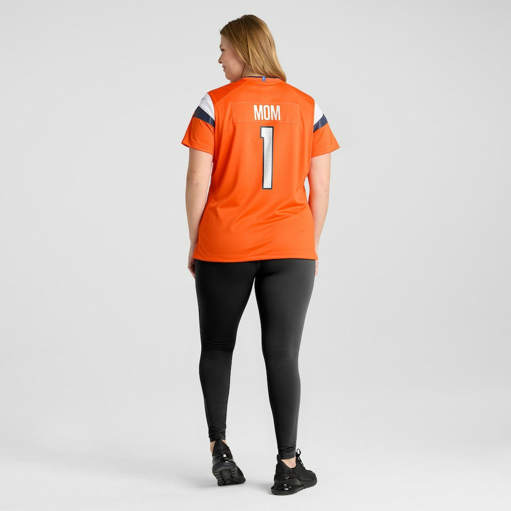 Denver Broncos Women's #1 Mom Game Jersey - Orange