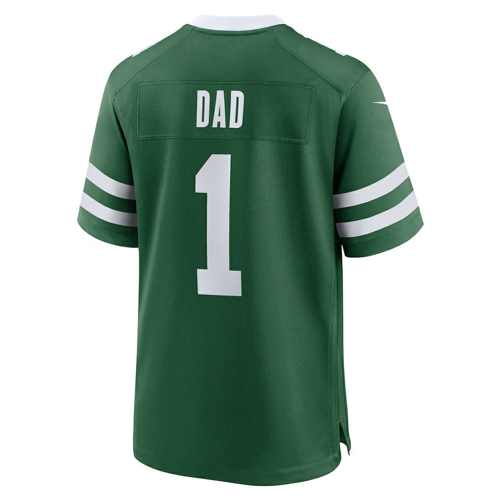 New York Jets #1 Dad Game Jersey - Legacy Green