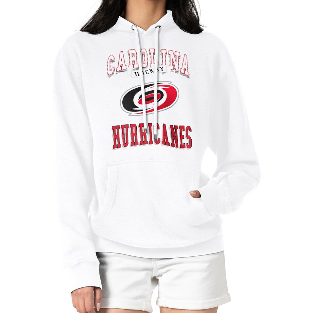 Carolina Hurricanes G-III 4Her by Carl Banks Women's Team Logo Tri-Blend Fleece Pullover Hoodie White