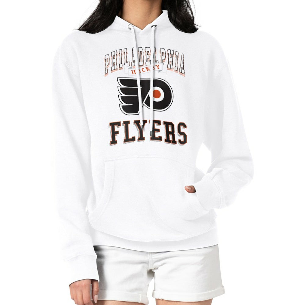 Philadelphia Flyers G-III 4Her by Carl Banks Women's Team Logo Tri-Blend Fleece Pullover Hoodie White