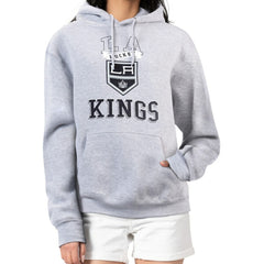 Los Angeles Kings G-III 4Her by Carl Banks Women's Team Logo Tri-Blend Fleece Pullover Hoodie Heather Gray