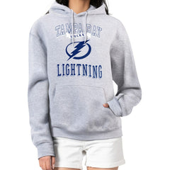 Tampa Bay Lightning G-III 4Her by Carl Banks Women's Team Logo Tri-Blend Fleece Pullover Hoodie Heather Gray