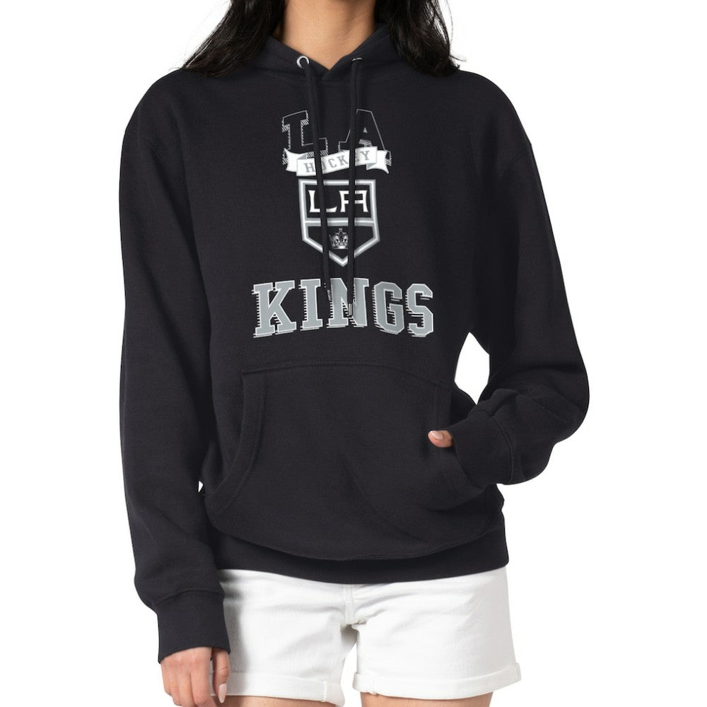 Los Angeles Kings G-III 4Her by Carl Banks Women's Team Logo Tri-Blend Fleece Pullover Hoodie Black