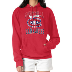 Montreal Canadiens G-III 4Her by Carl Banks Women's Team Logo Tri-Blend Fleece Pullover Hoodie Red