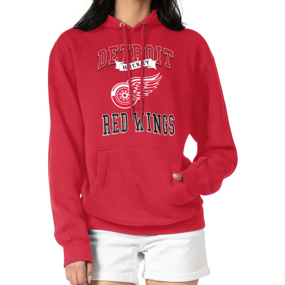 Detroit Red Wings G-III 4Her by Carl Banks Women's Team Logo Tri-Blend Fleece Pullover Hoodie Red