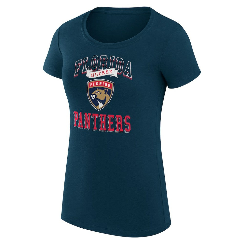 Florida Panthers G-III 4Her by Carl Banks Women's Super-Slim Fit Lightweight Team Logo Graphic T-Shirt Navy