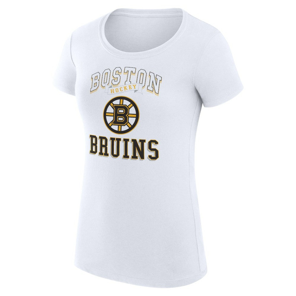 Boston Bruins G-III 4Her by Carl Banks Women's Super-Slim Fit Lightweight Team Logo Graphic T-Shirt White