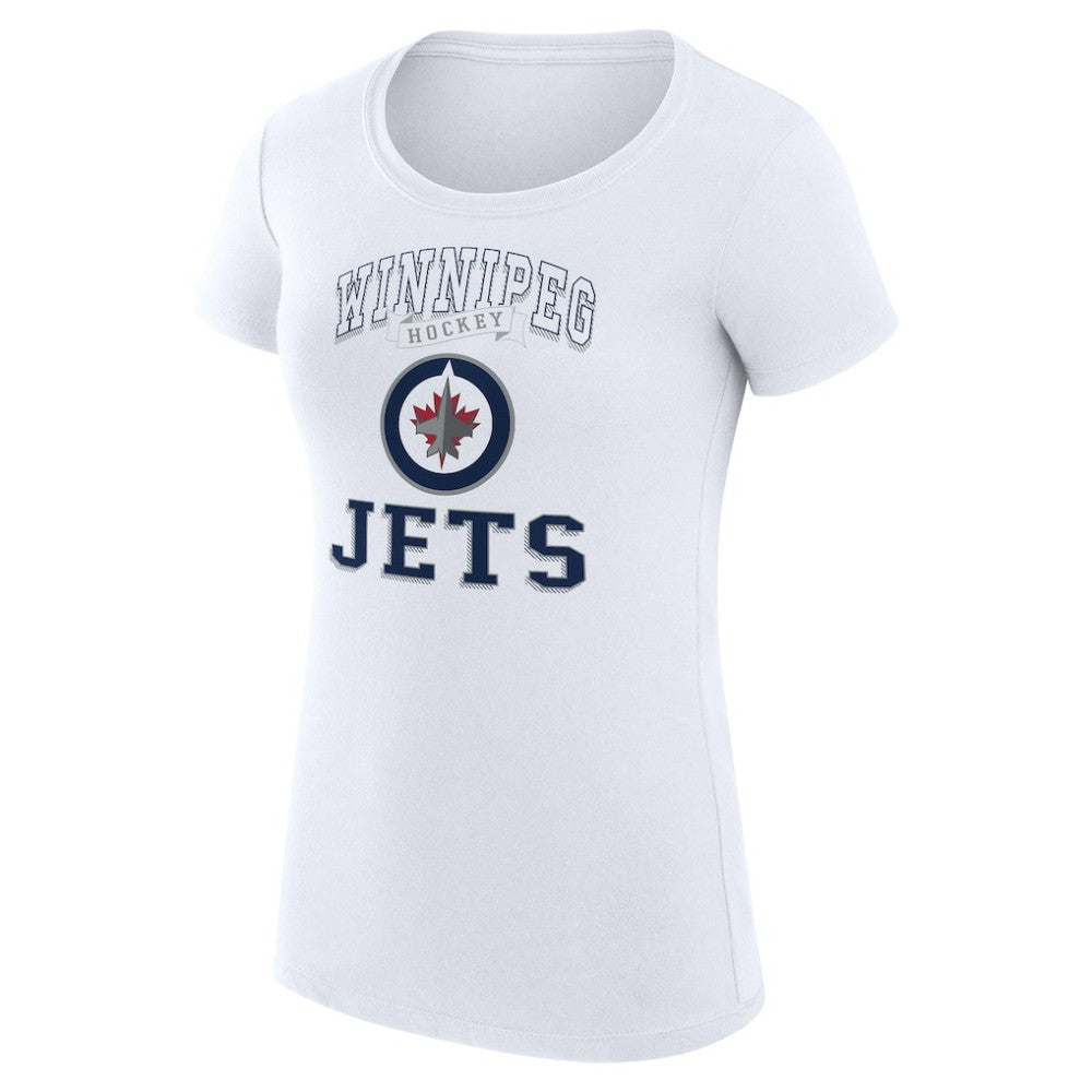 Winnipeg Jets G-III 4Her by Carl Banks Women's Super-Slim Fit Lightweight Team Logo Graphic T-Shirt White
