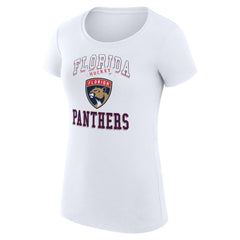 Florida Panthers G-III 4Her by Carl Banks Women's Super-Slim Fit Lightweight Team Logo Graphic T-Shirt White