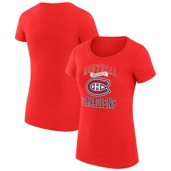 Montreal Canadiens G-III 4Her by Carl Banks Women's Super-Slim Fit Lightweight Team Logo Graphic T-Shirt Red