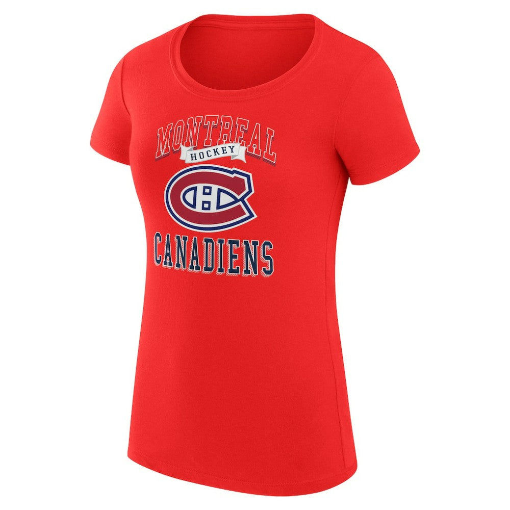 Montreal Canadiens G-III 4Her by Carl Banks Women's Super-Slim Fit Lightweight Team Logo Graphic T-Shirt Red