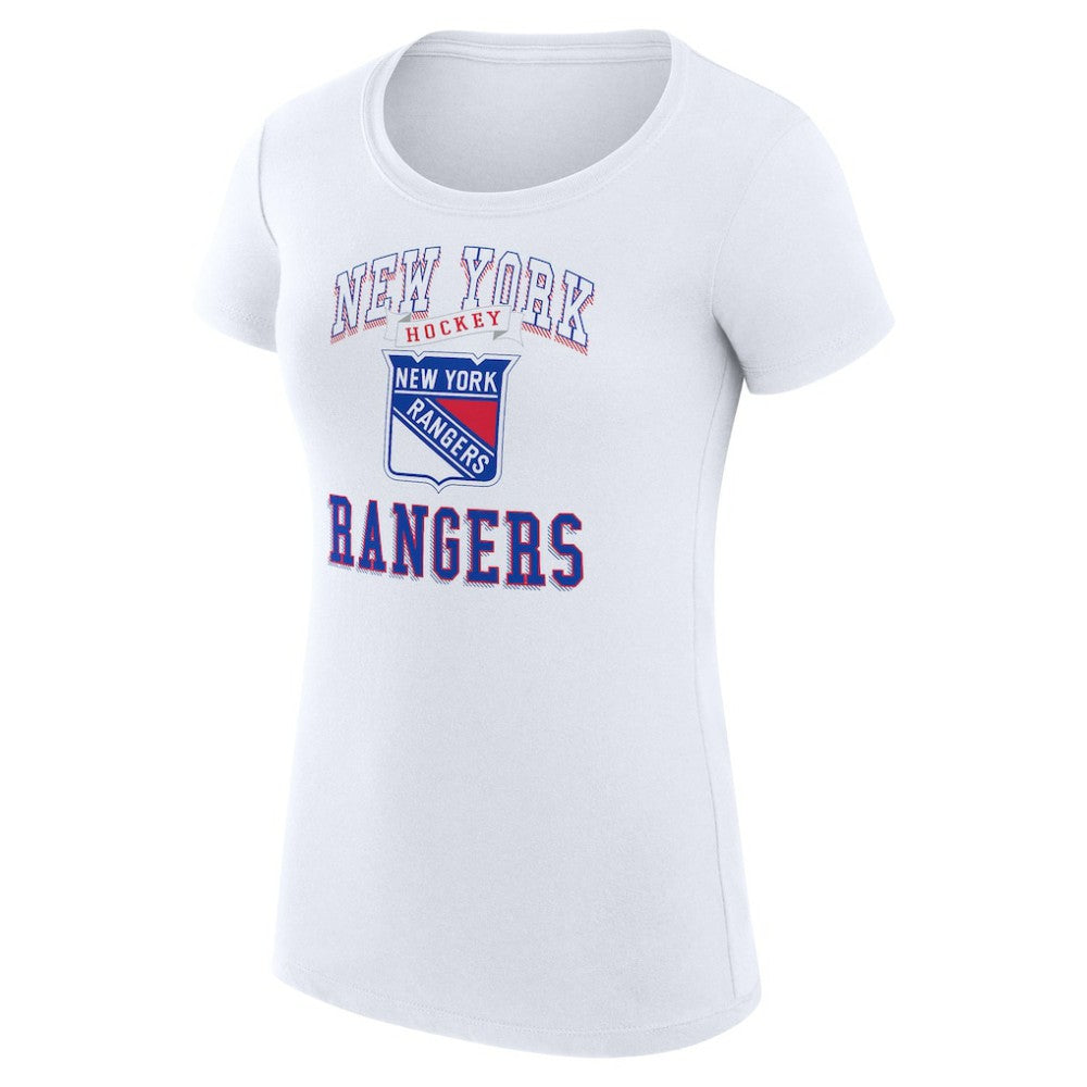 New York Rangers G-III 4Her by Carl Banks Women's Super-Slim Fit Lightweight Team Logo Graphic T-Shirt White