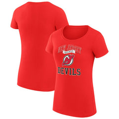 New Jersey Devils G-III 4Her by Carl Banks Women's Super-Slim Fit Lightweight Team Logo Graphic T-Shirt Red