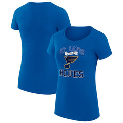 St. Louis Blues G-III 4Her by Carl Banks Women's Super-Slim Fit Lightweight Team Logo Graphic T-Shirt Blue