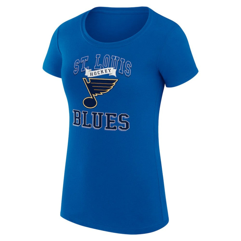 St. Louis Blues G-III 4Her by Carl Banks Women's Super-Slim Fit Lightweight Team Logo Graphic T-Shirt Blue