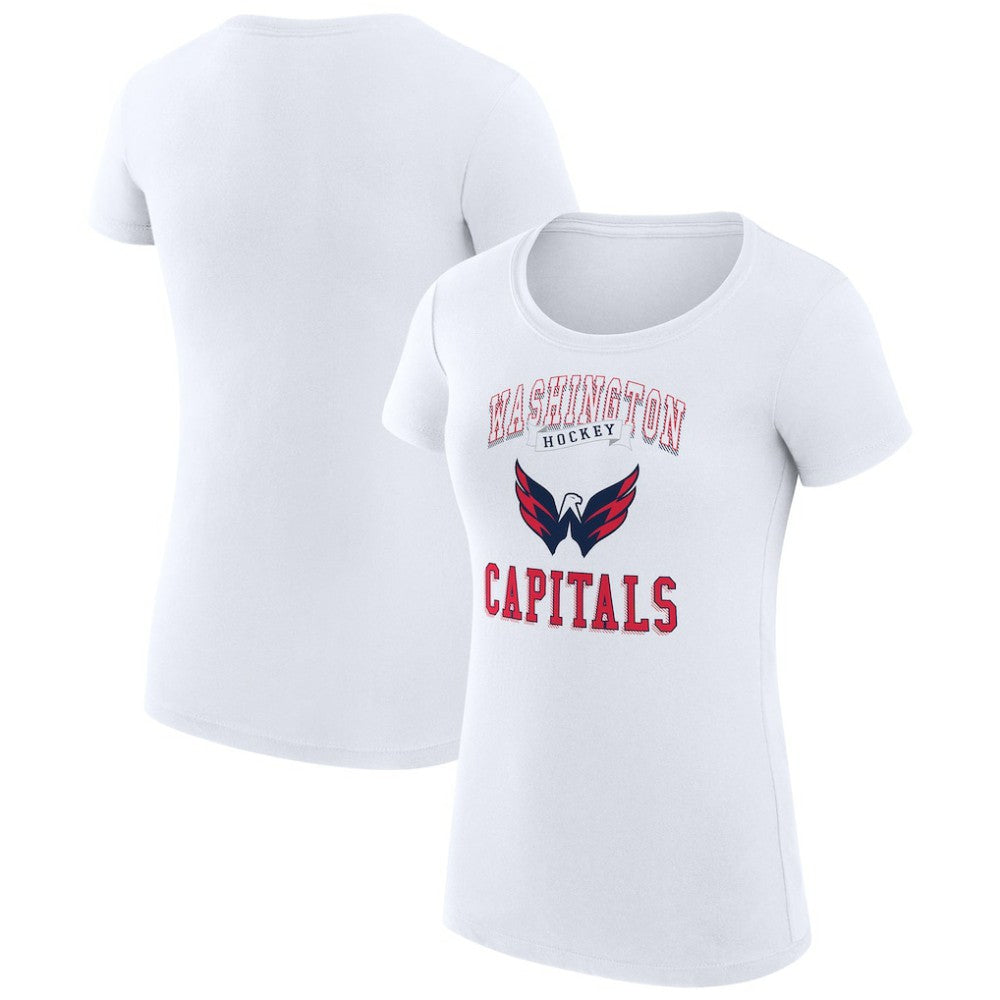 Washington Capitals G-III 4Her by Carl Banks Women's Super-Slim Fit Lightweight Team Logo Graphic T-Shirt White