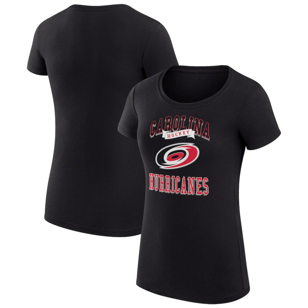 Carolina Hurricanes G-III 4Her by Carl Banks Women's Super-Slim Fit Lightweight Team Logo Graphic T-Shirt Black