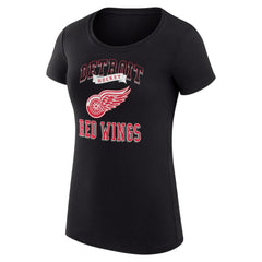 Detroit Red Wings G-III 4Her by Carl Banks Women's Super-Slim Fit Lightweight Team Logo Graphic T-Shirt Black