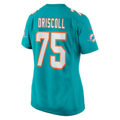 Jack Driscoll Miami Dolphins Women's Team Game Jersey - Aqua