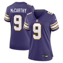 J.J. McCarthy Minnesota Vikings Women's 2nd Alternate Player Game Jersey - Purple