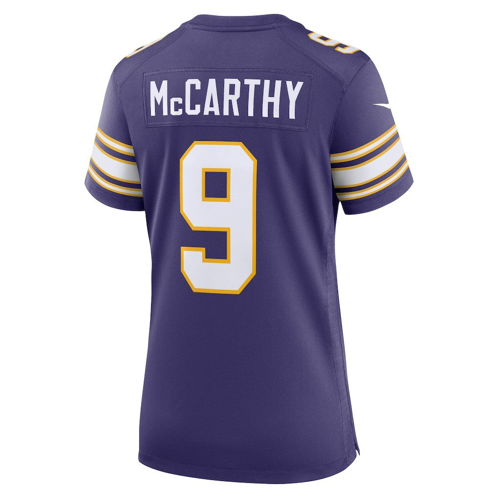 J.J. McCarthy Minnesota Vikings Women's 2nd Alternate Player Game Jersey - Purple