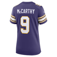J.J. McCarthy Minnesota Vikings Women's 2nd Alternate Player Game Jersey - Purple