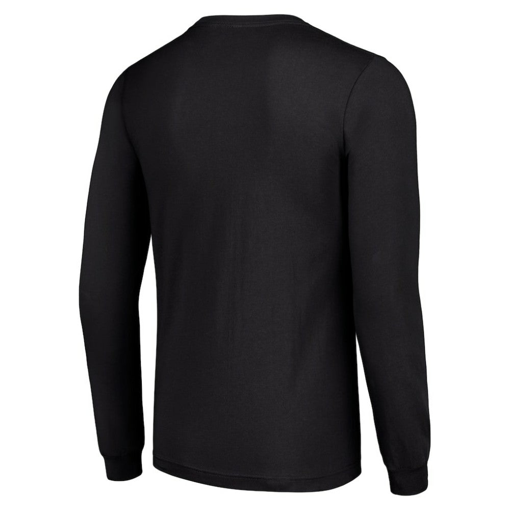 Carolina Hurricanes Starter Four Team Name Logo Long Sleeve Graphic T-Shirt Black