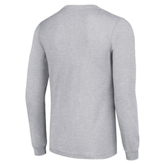 Minnesota Wild Starter Four Team Name Logo Long Sleeve Graphic T-Shirt Heather Gray