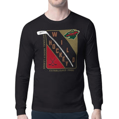Minnesota Wild Starter Shield Long Sleeve Graphic T-Shirt Black